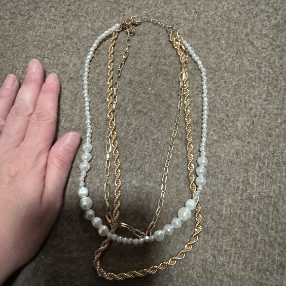 Elegant Gold and Silver Multi-Strand Necklace - Picture 3 of 5